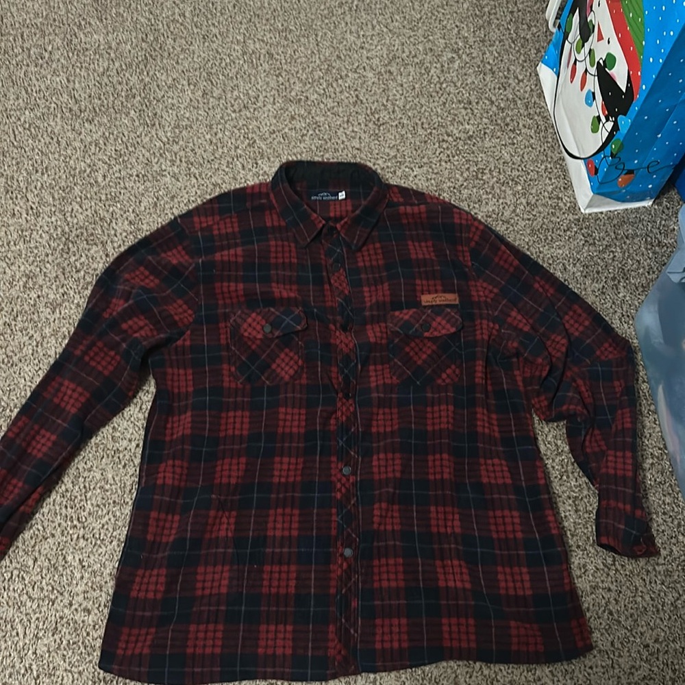 Red and blue flannel shacket. Men’s XXL. Simply Southern